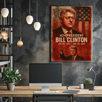 Bill Clinton 42nd President Poster