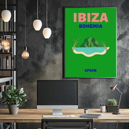 Ibiza Bohemian Paradise Island Travel Poster PosterGoat