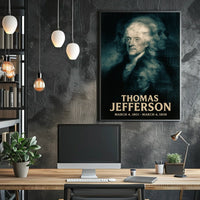 Thomas Jefferson 3rd President of the United States Double Exposure Poster