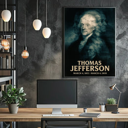 Thomas Jefferson 3rd President of the United States Double Exposure Poster