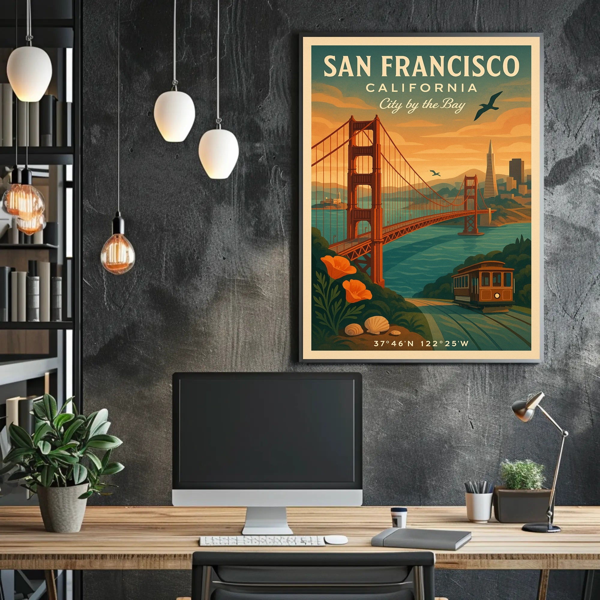 San Francisco Vintage Travel Poster Wall Art