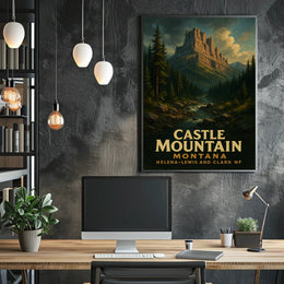 Castle Mountain In Montana Poster