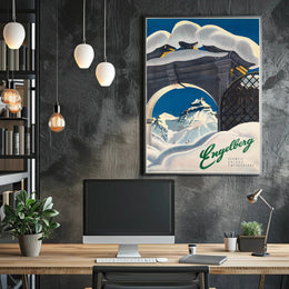 Vintage Engelberg Switzerland Travel Poster PosterGoat