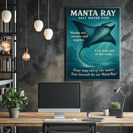 Majestic Manta Ray Poster