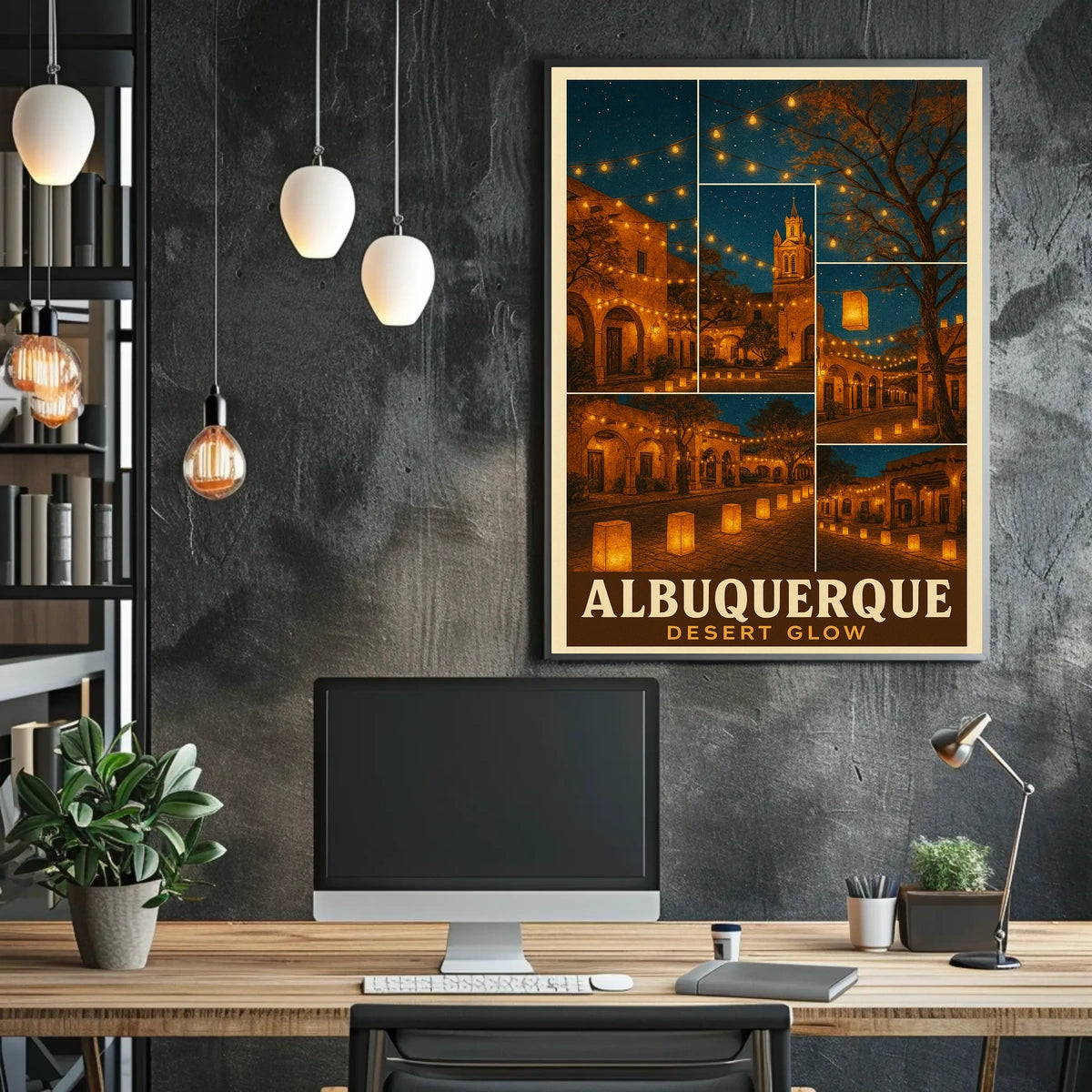 Albuquerque Desert Glow Poster