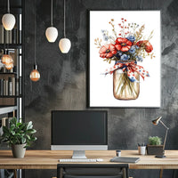 sketch of a mason jar Poster