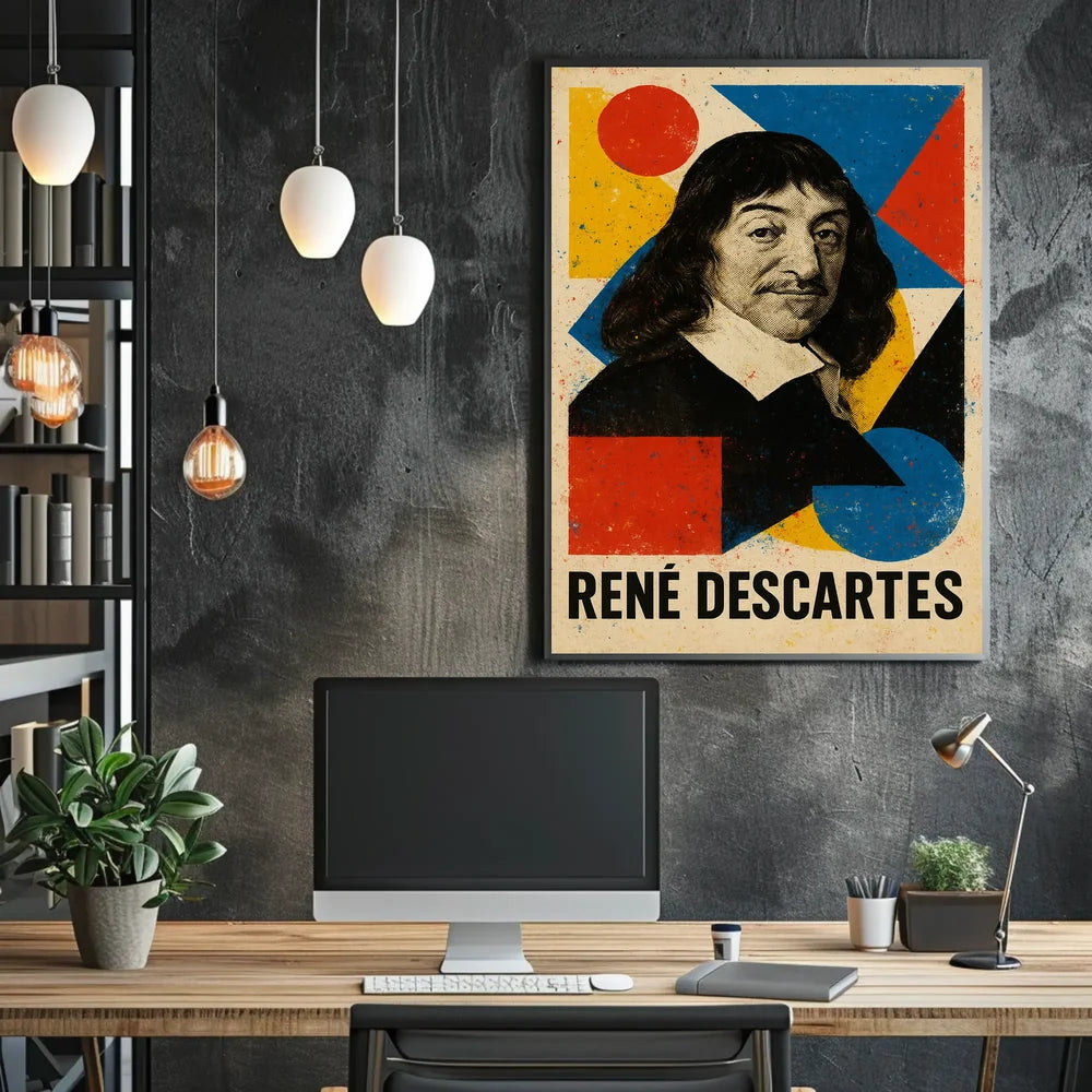 Rene Descartes Enlightenment Philosophy Art Poster