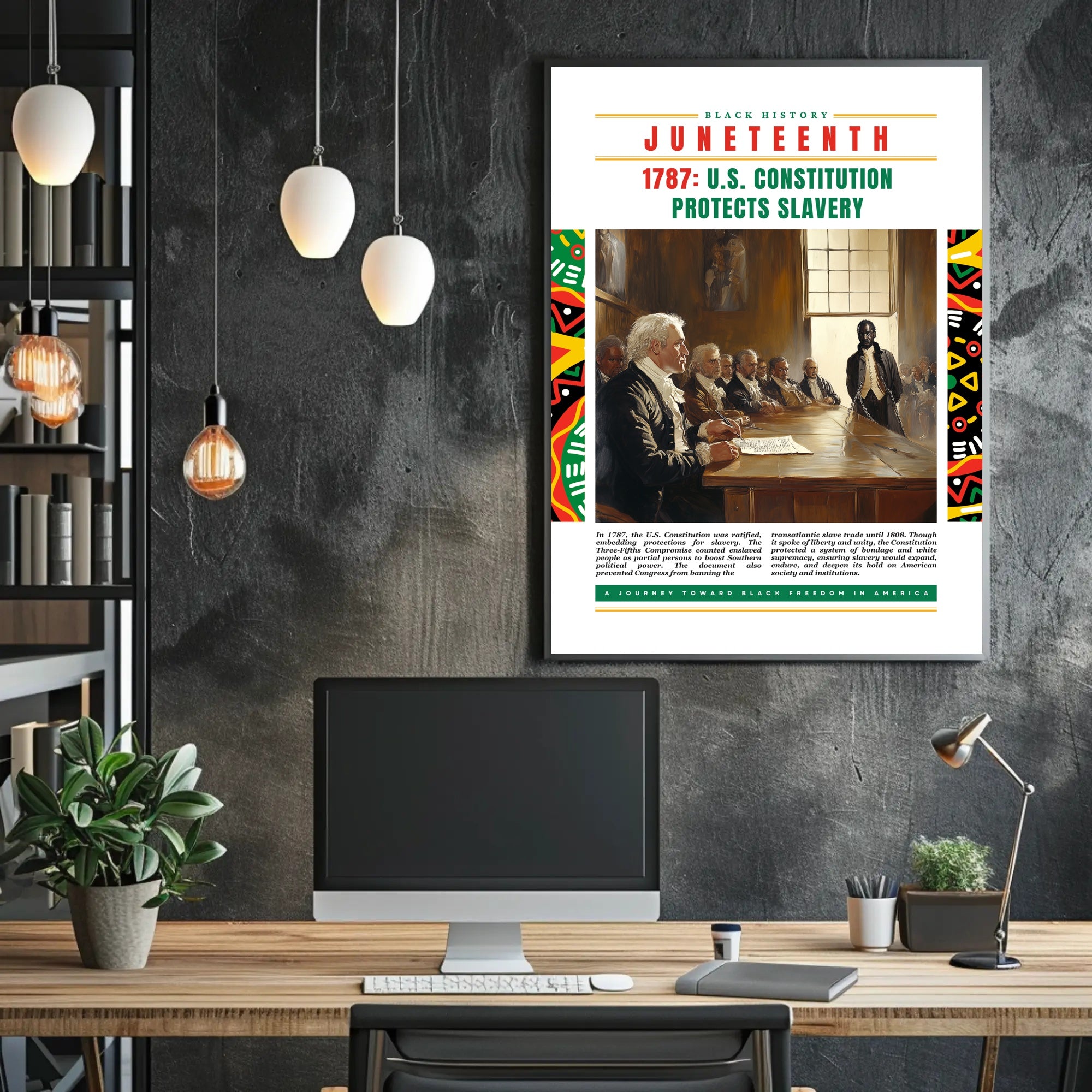 Black History and Constitution Educational Poster