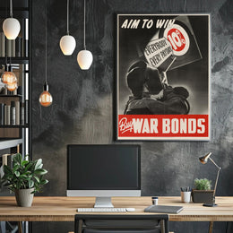 Aim to Win: Buy War Bonds Poster PosterGoat