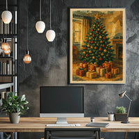 Classic Christmas Scene Poster