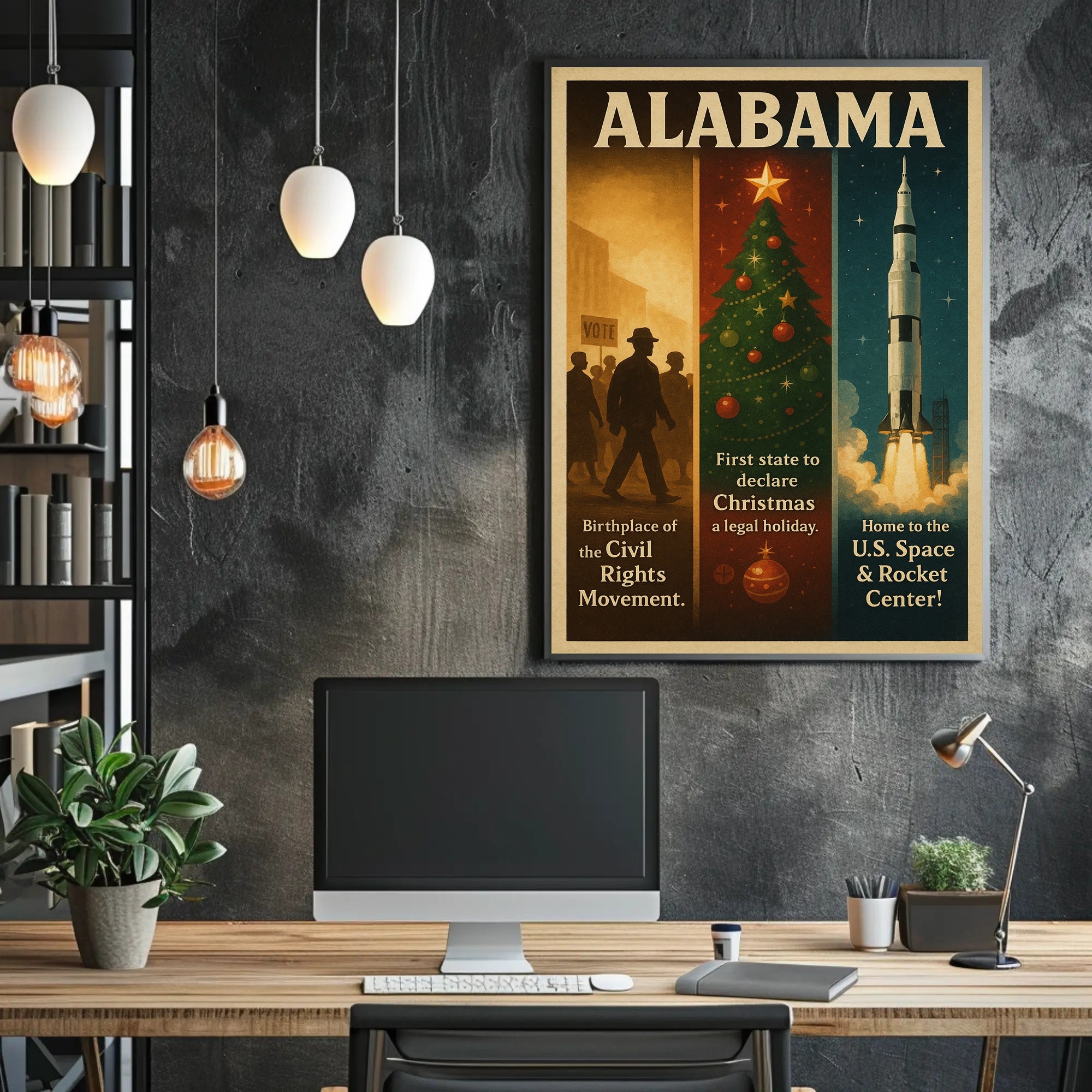 Alabama A State Of Historical Poster