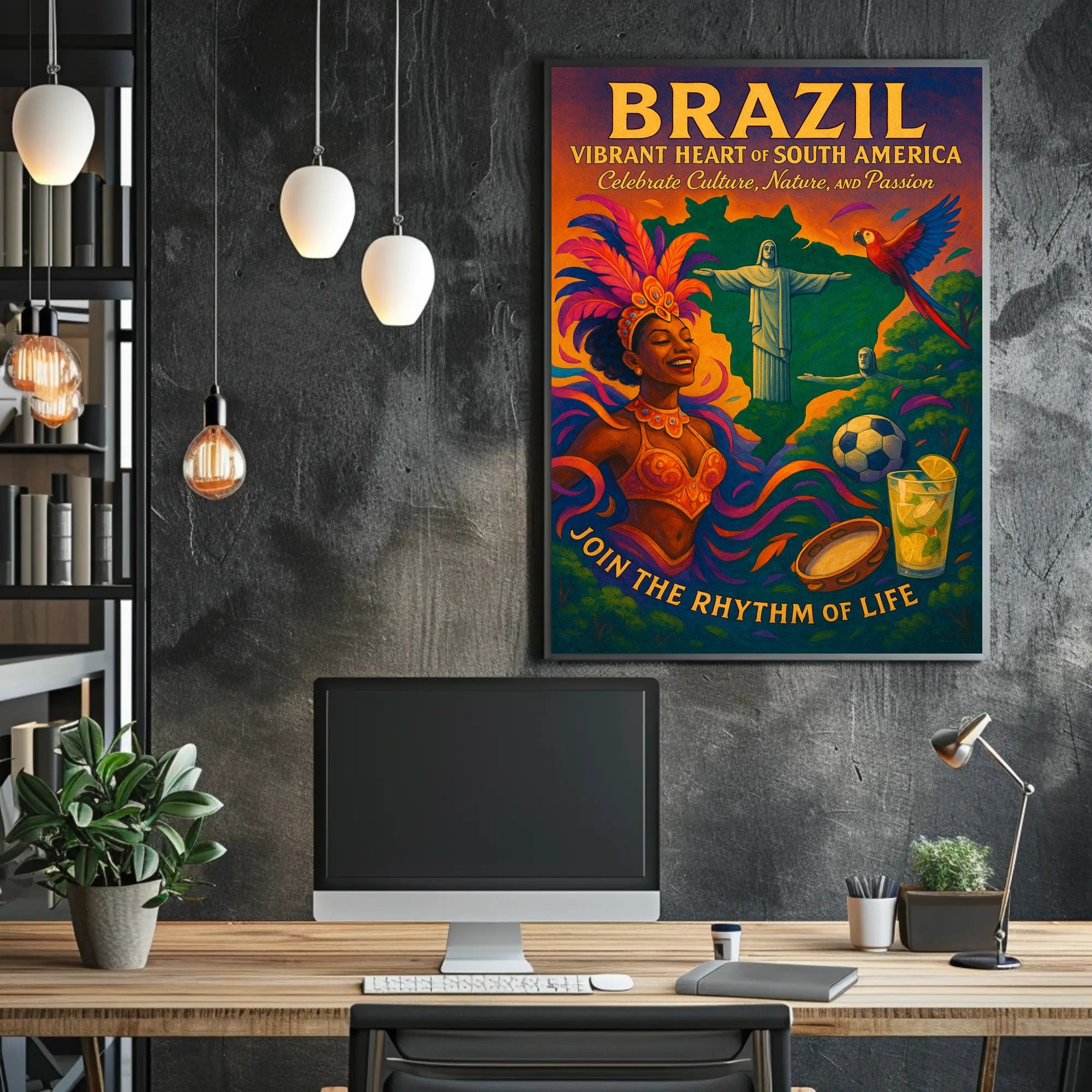 Vibrant Heart of South America Poster