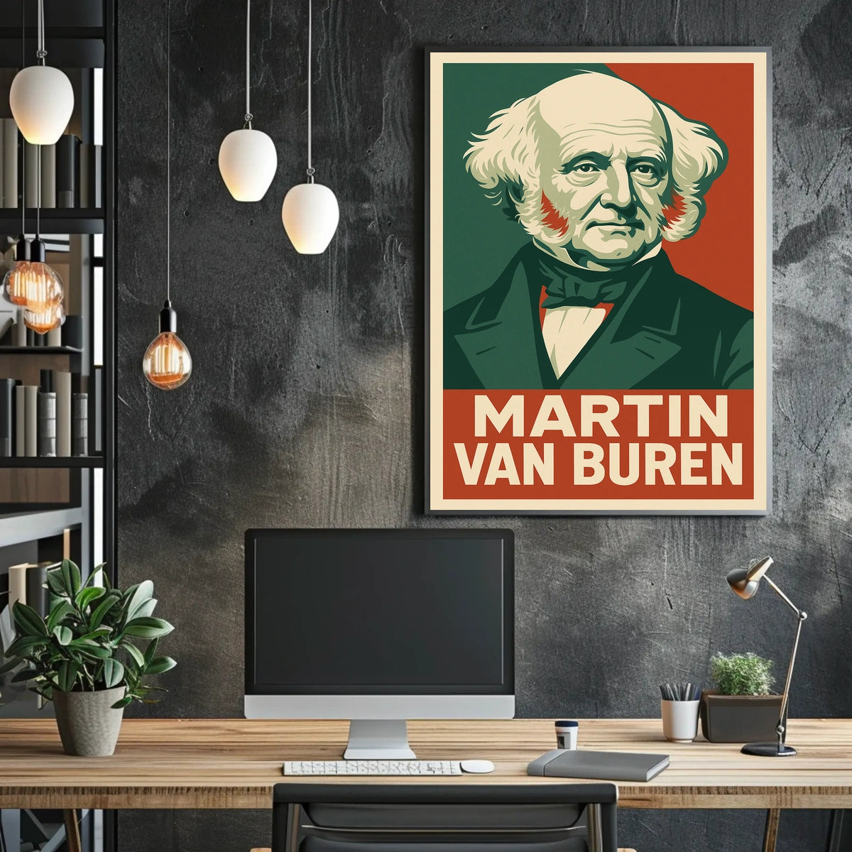Martin Van Buren Heritage Portrait Lithograph Poster