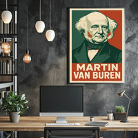 Martin Van Buren Heritage Portrait Lithograph Poster