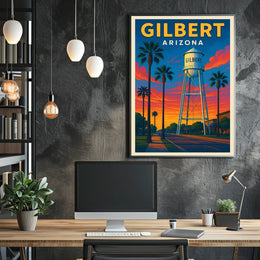 Gilbert Arizona Iconic Water Tower Poster