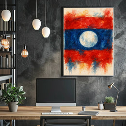 Abstract Watercolor Flag Abstract Poster