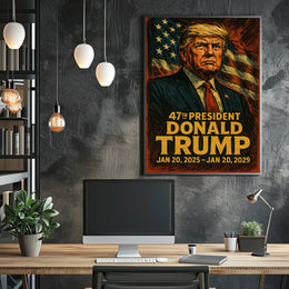 Trump Resolute Dawn Cinematic Patriot Poster