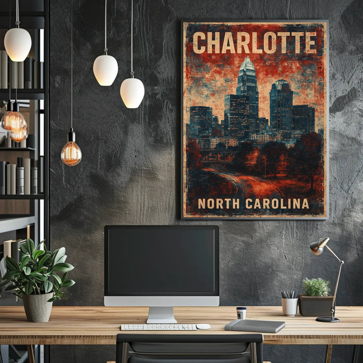 Charlotte Skyline Poster