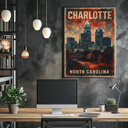 Charlotte Skyline Poster