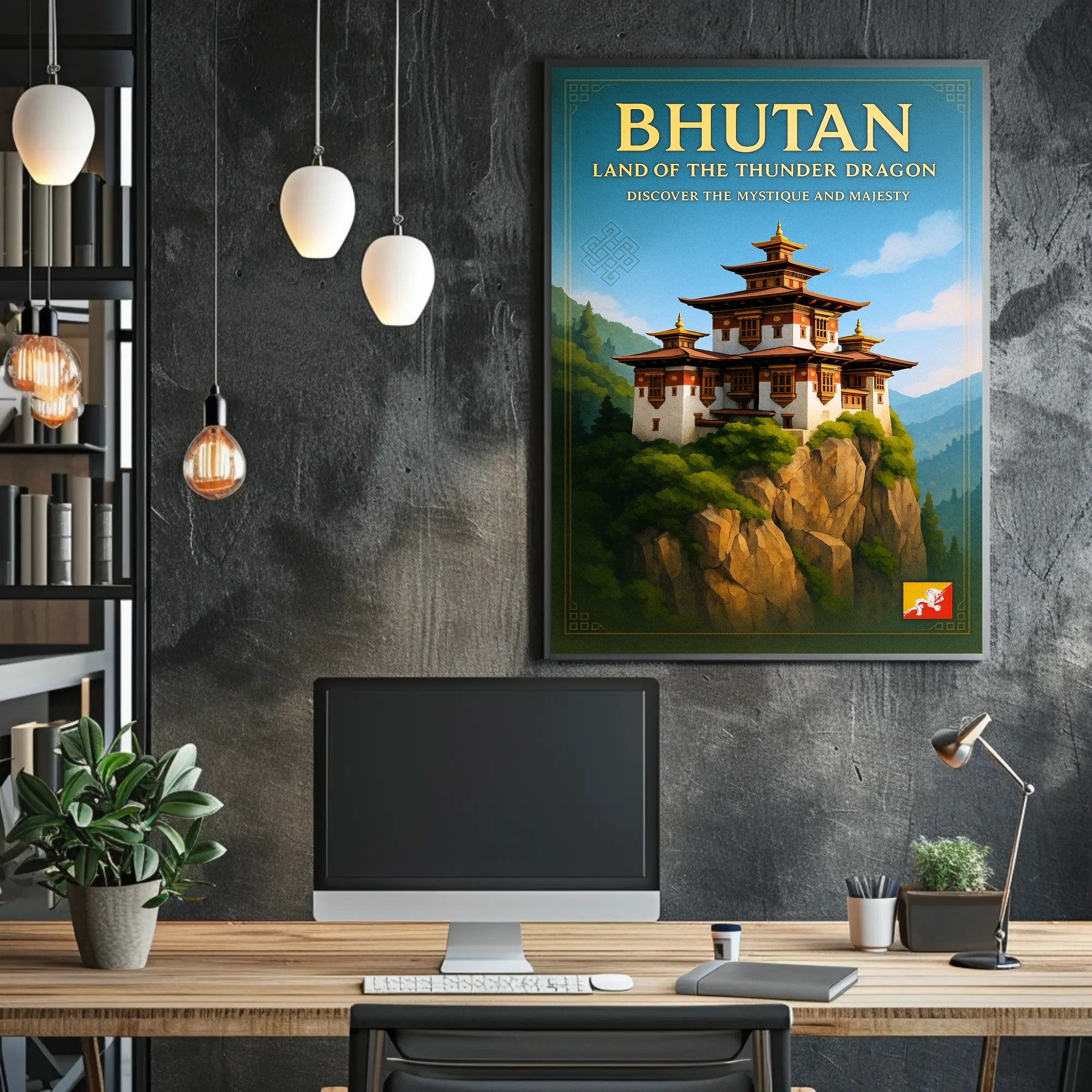 Bhutan Land of the Thunder Dragon Poster PosterGoat