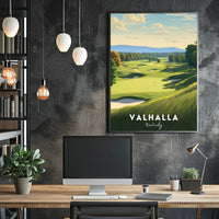 Valhalla Kentucky Scenic Golf Course Sports Poster