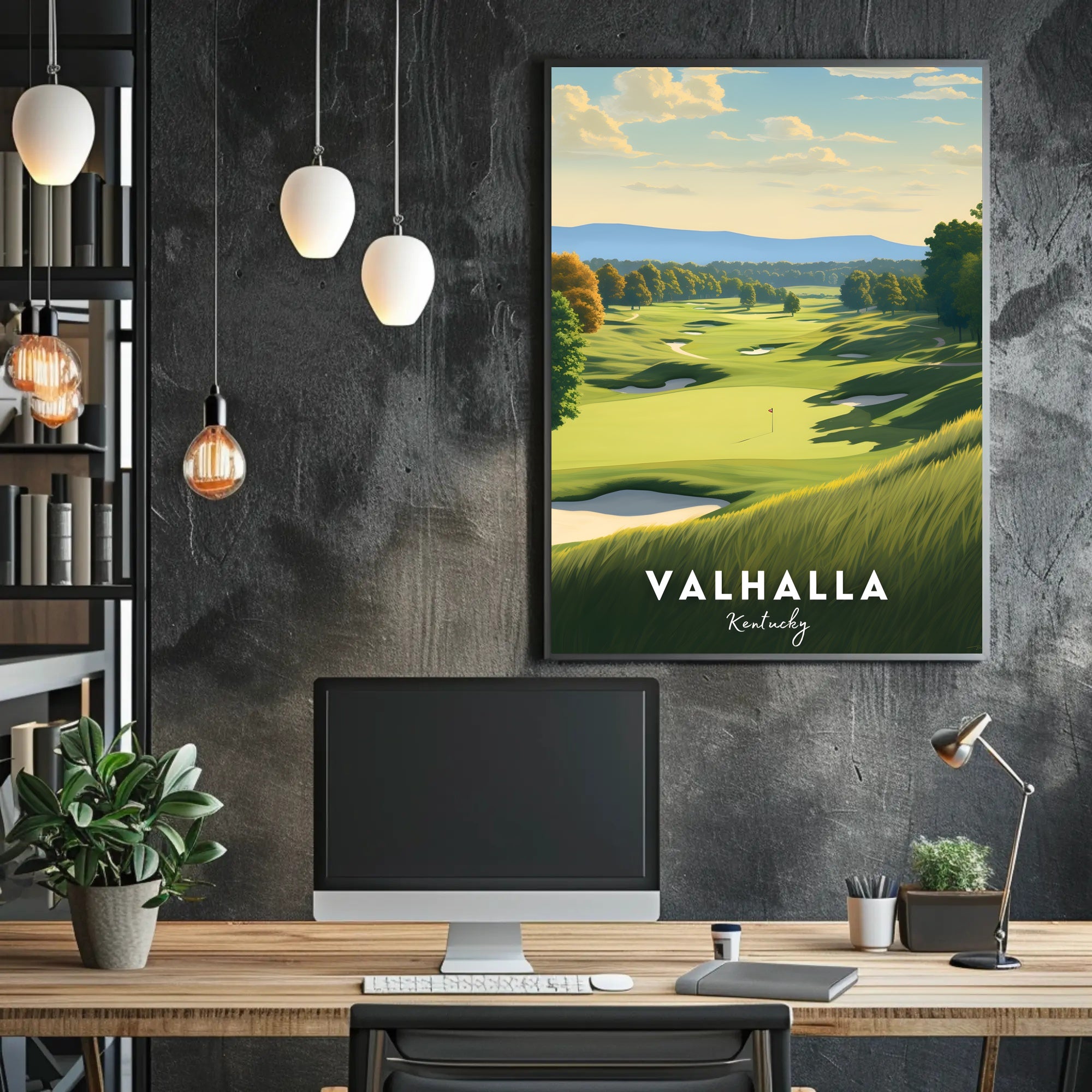 Valhalla Kentucky Scenic Golf Course Sports Poster