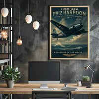 Lockheed PV2 Harpoon Vintage Aviation Poster