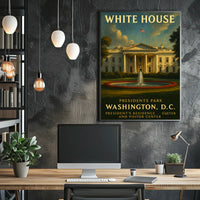 The White House Presidential Residence Poster