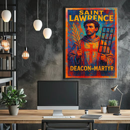 Saint Lawrence Deacon and Martyr Poster