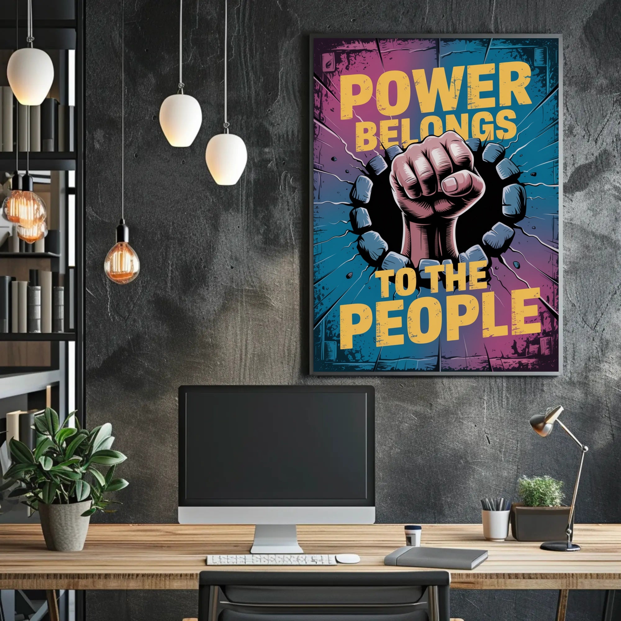 Powerful Fist of Resistance Political or Propaganda Poster