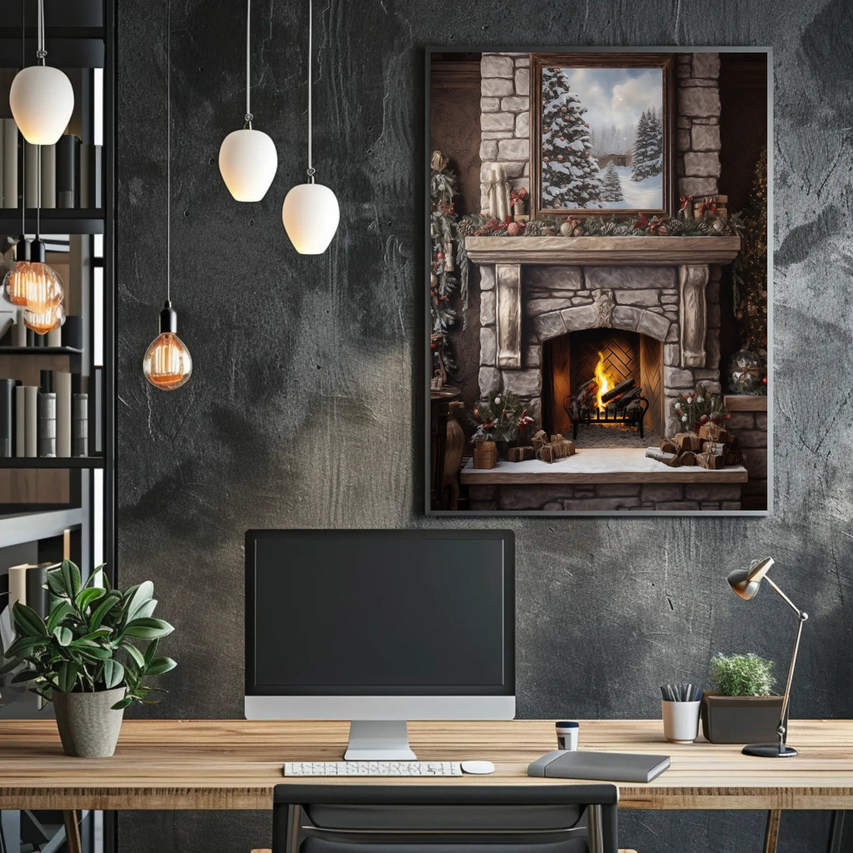 Cozy Winter Hearth Poster