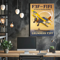 F3F-FIFI The Barrel-Rolling Bulldog Poster PosterGoat