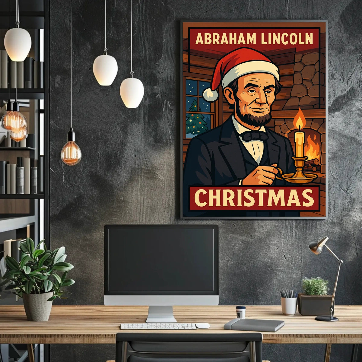 Abraham Lincoln Christmas Poster