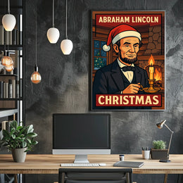 Abraham Lincoln Christmas Poster