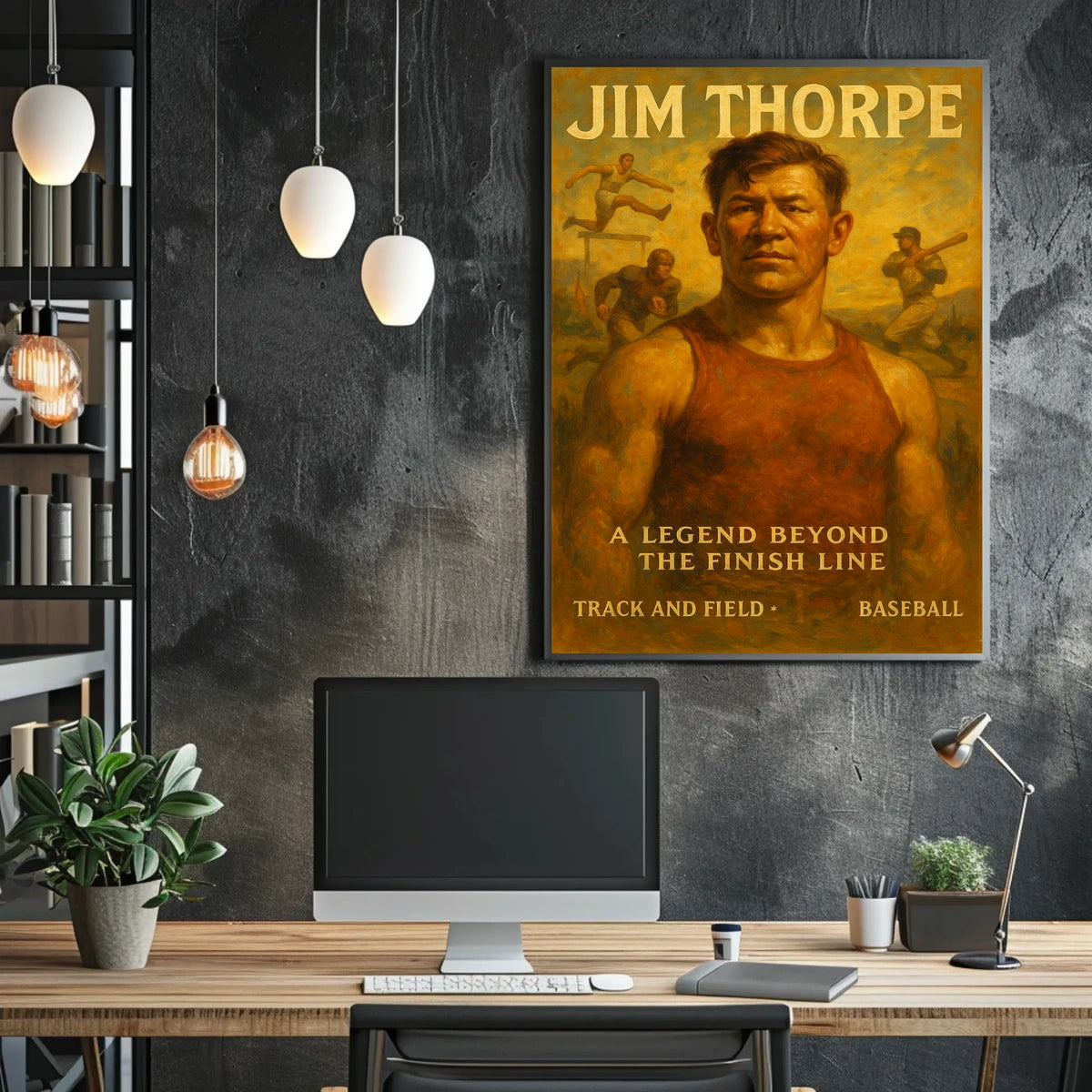 Legendary Athlete Triumph Jim Thorpe Poster
