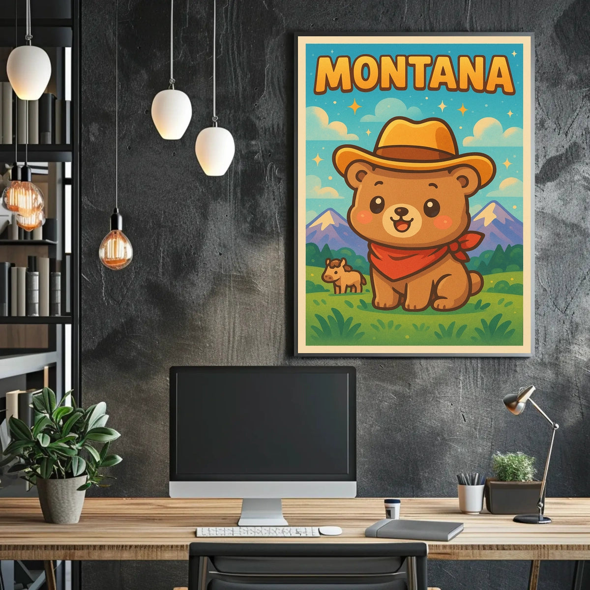 Montana Adventure Bear Poster