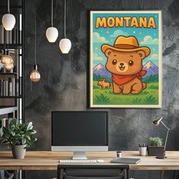 Montana Adventure Bear Poster