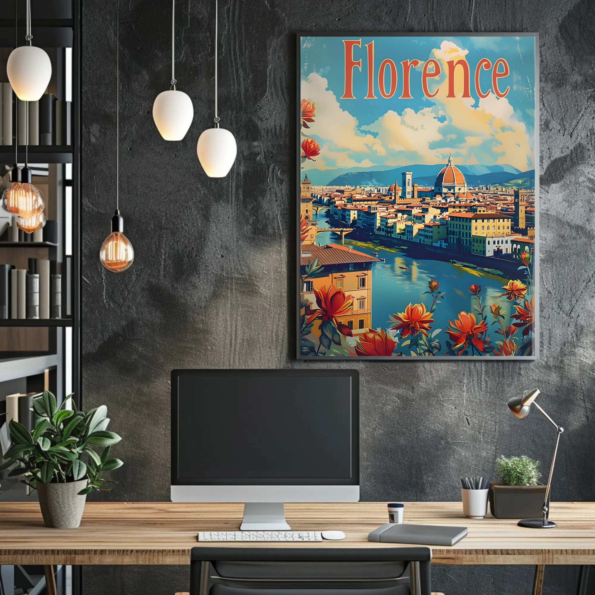 Florence Cathedral Vintage Poster