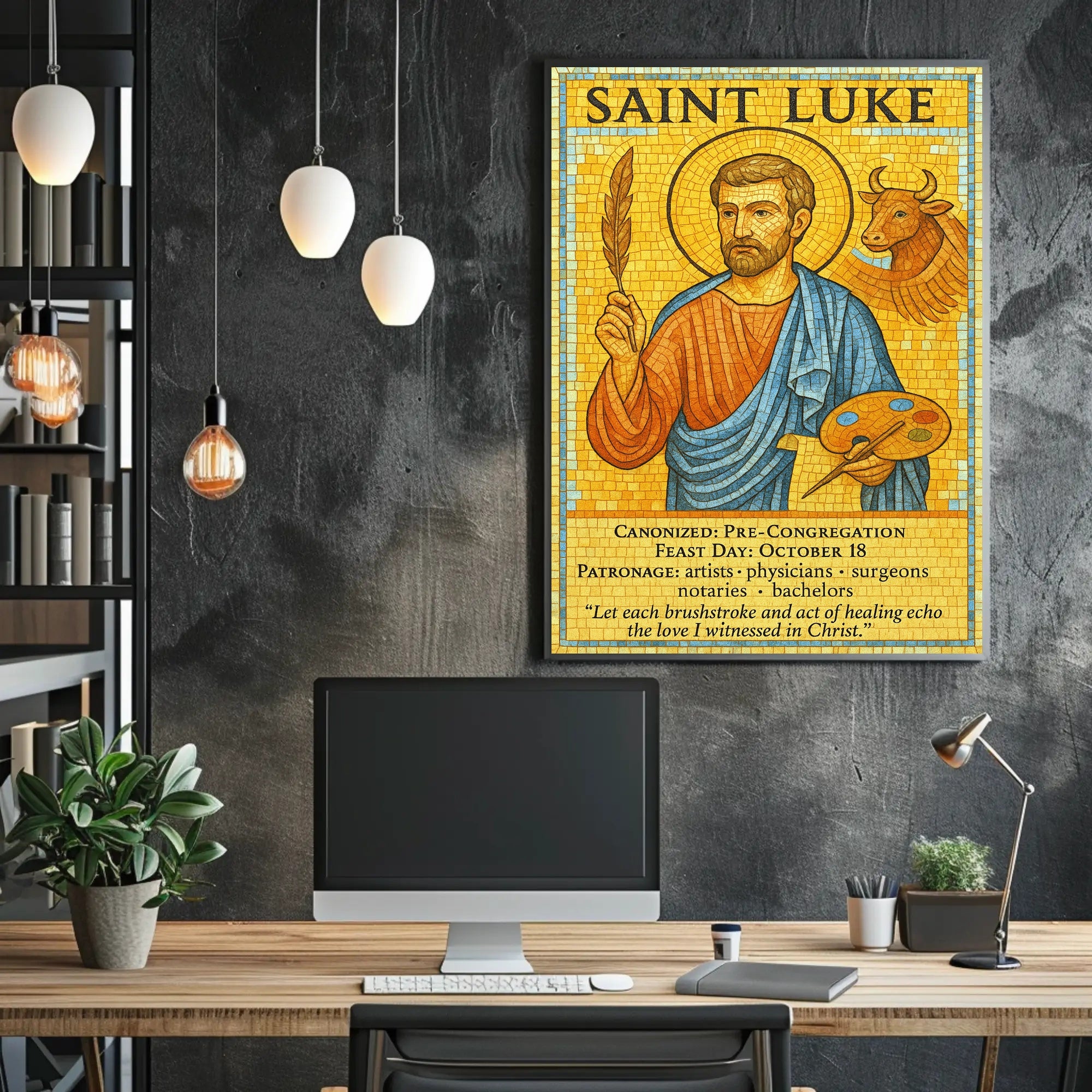 Saint Luke Patron of Artists and Physicians Poster PosterGoat