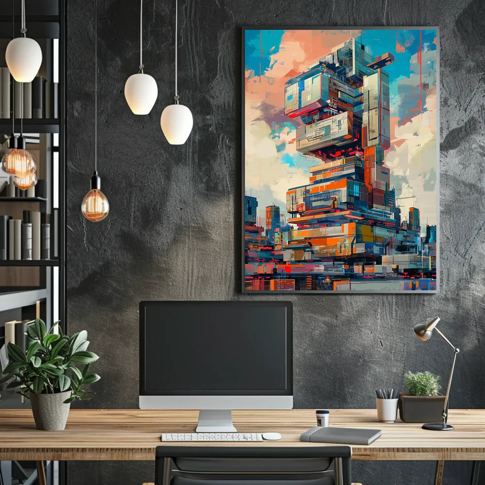 Modern SN Typography Art Poster