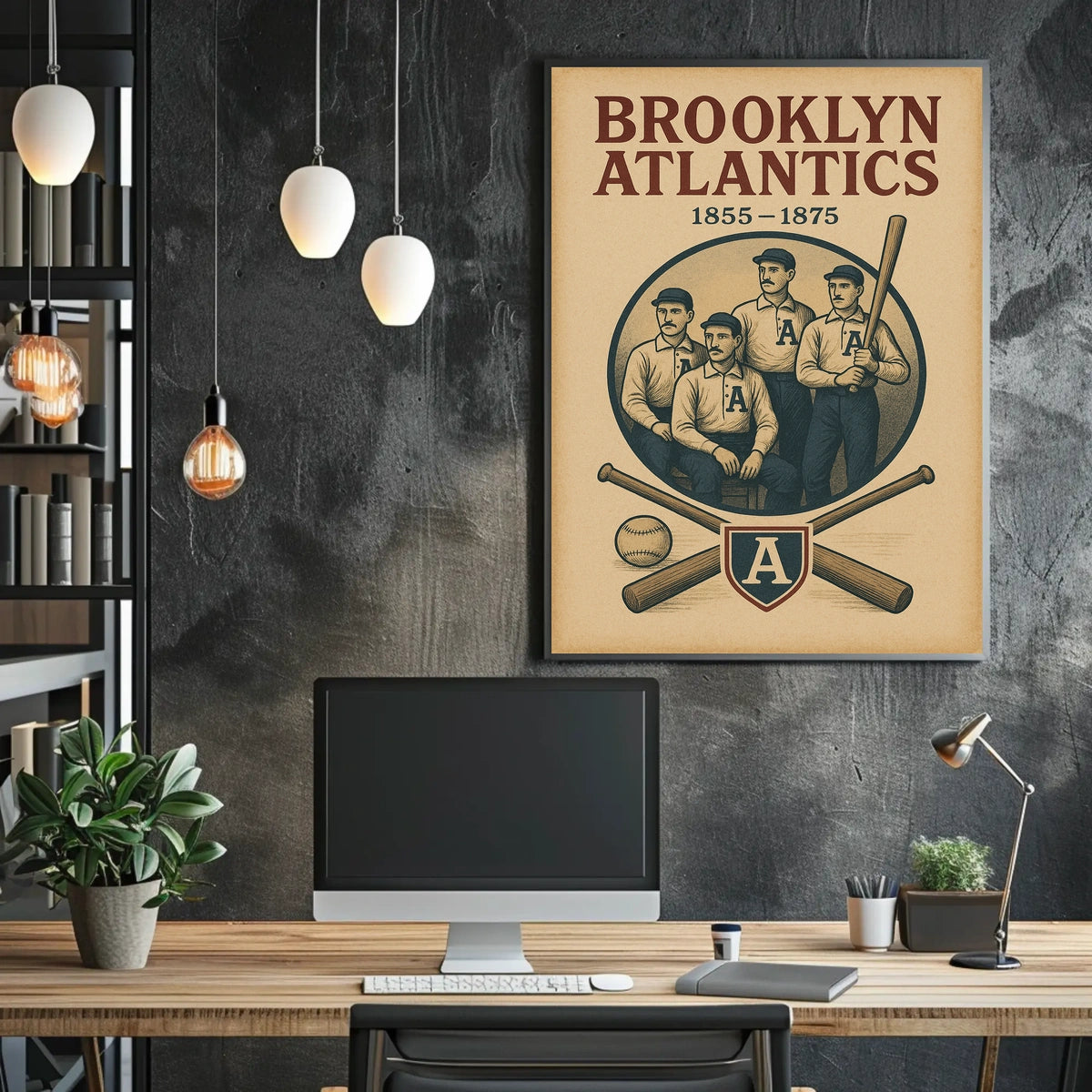 Brooklyn Atlantics Baseball Team Poster