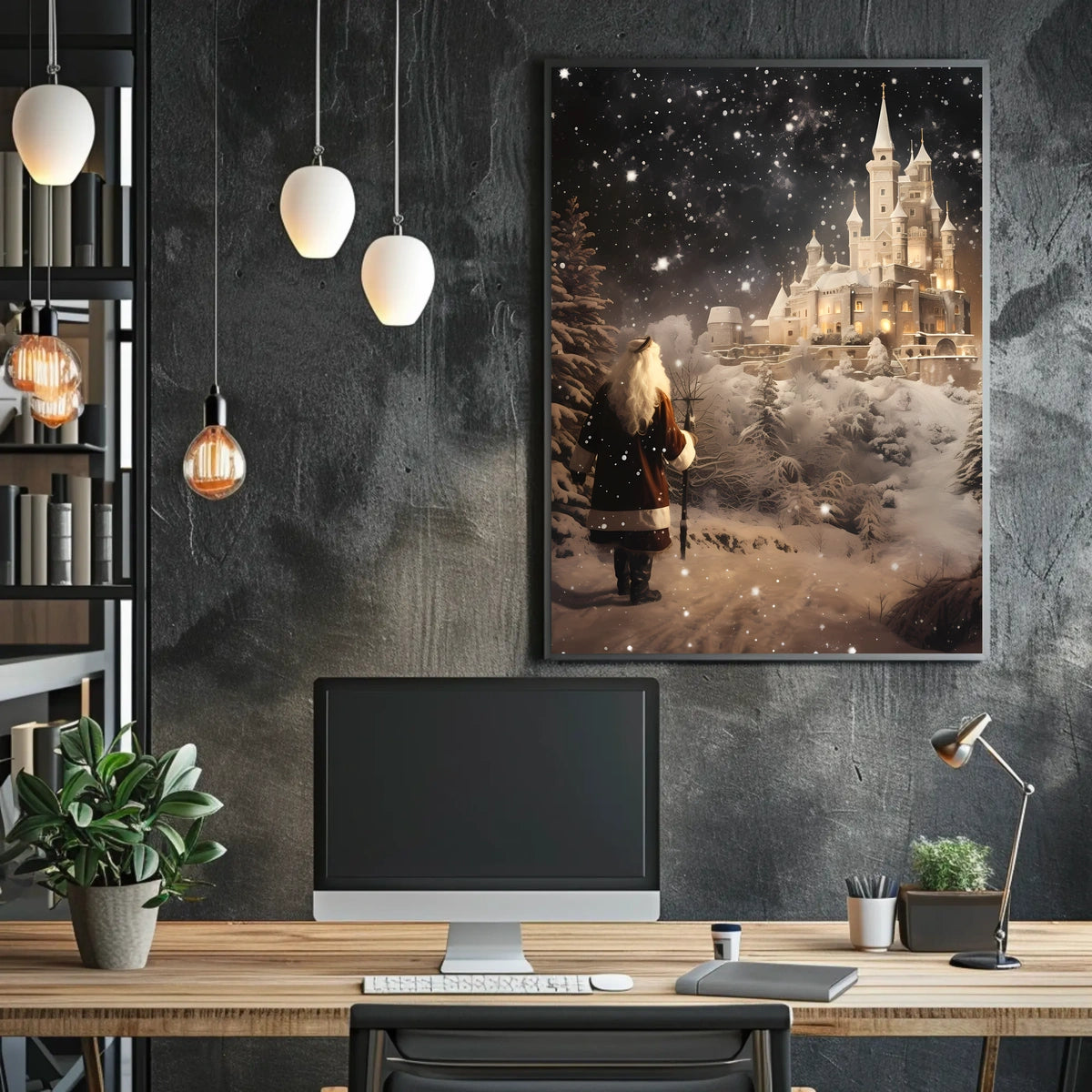 Enchanted Winter Castle Poster