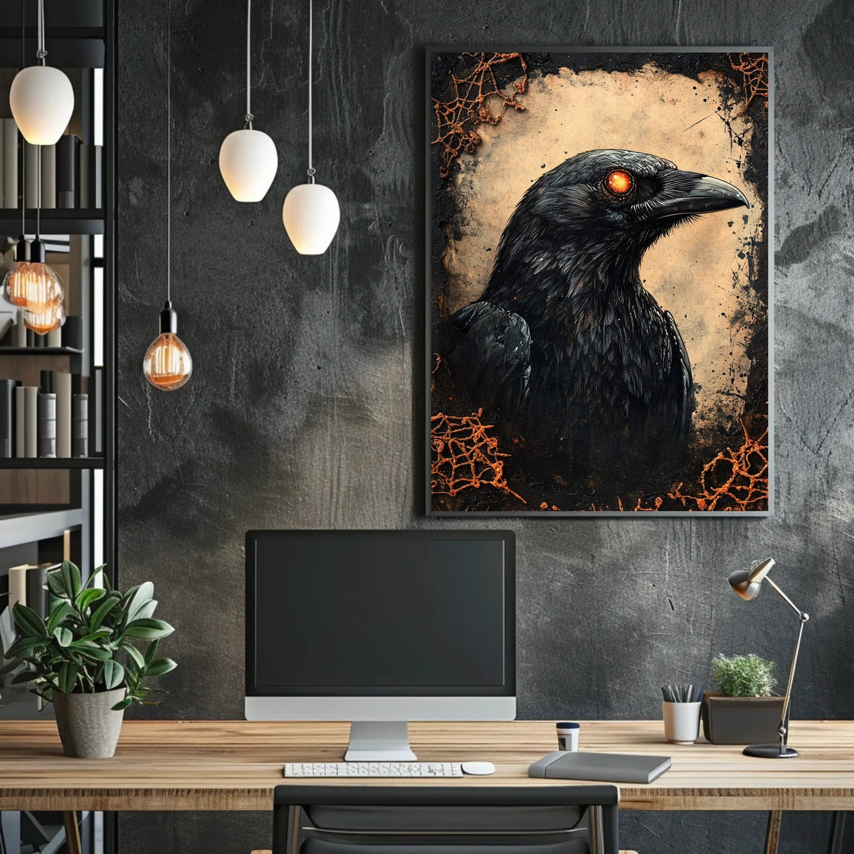 Mystical Raven Adventure Artistic Animal Poster