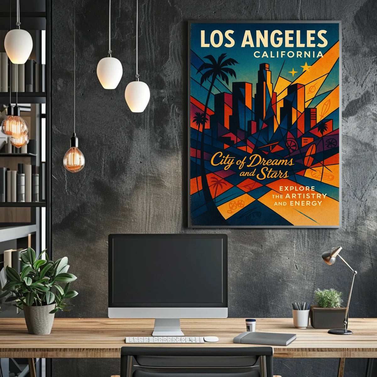 Los Angeles City Of Dreams And Stars Poster