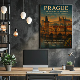 Prague The Heart of Europe Poster