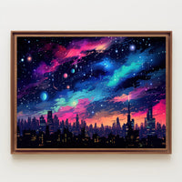 Cosmic Cityscape Poster PosterGoat