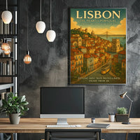 Lisbon's Vintage Charm: A Journey Through Travel Poster