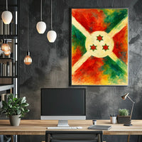 Vibrant Abstract Flag Abstract Poster