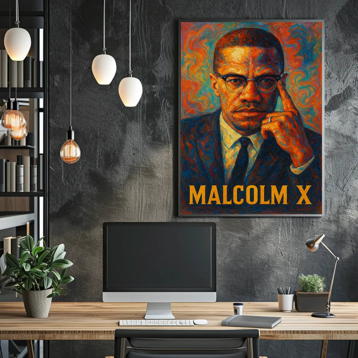 Malcolm X Iconic Portrait Poster