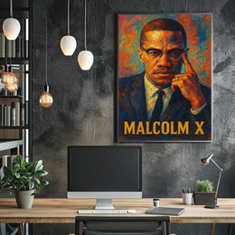 Malcolm X Iconic Portrait Poster